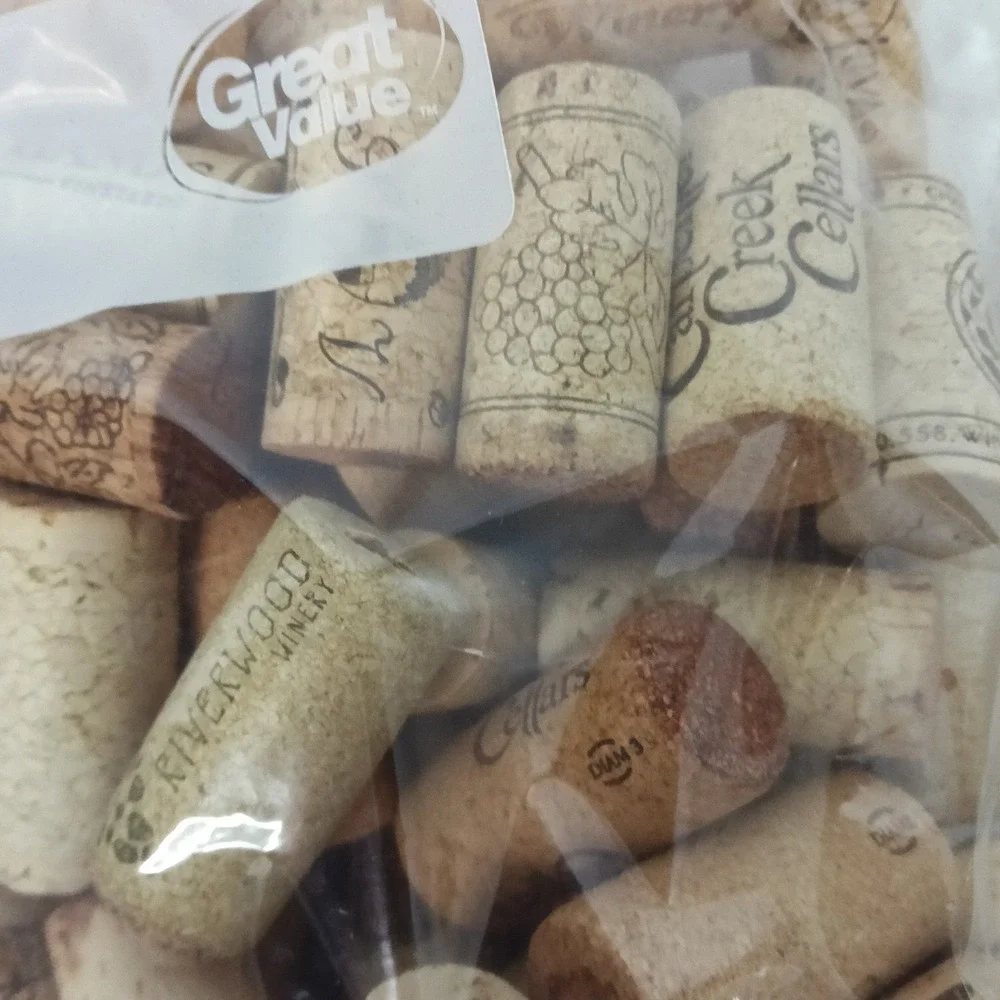 Lot of Used Natural Wine Corks With Historic Route 66 & Midwest Wineries Crafts